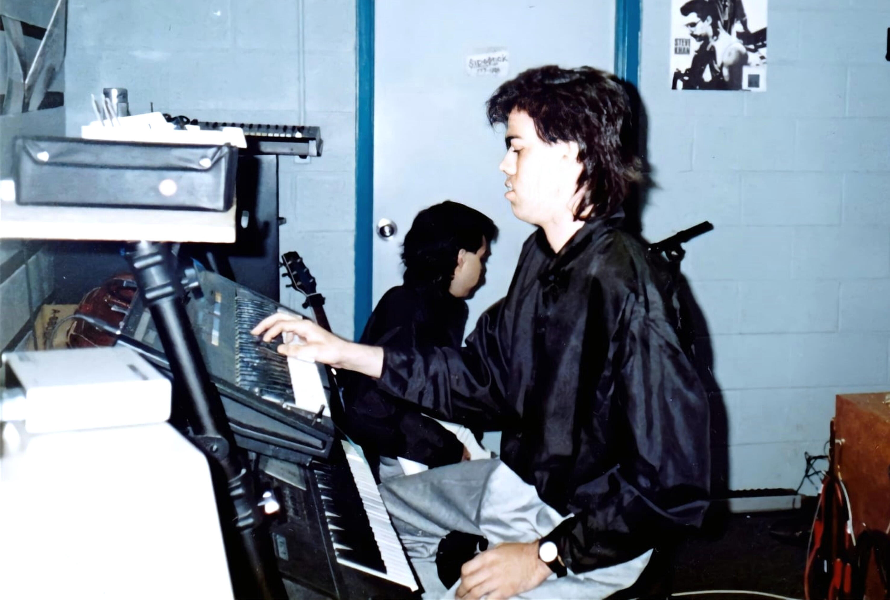 Kenny on keyboards in the studio 1989 Kenny on keyboards in the studio 1989